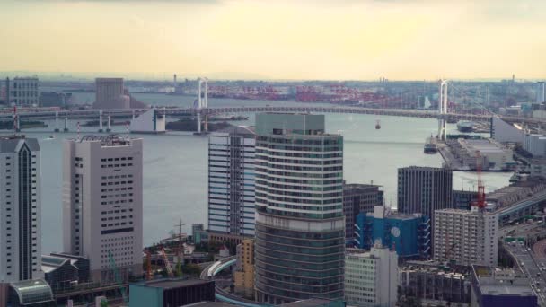 Vista de la bahía de Tokio — Vídeos de Stock