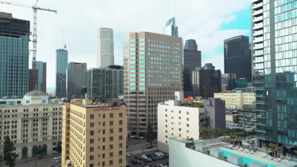 Downtown Los Angeles in de middag — Stockvideo