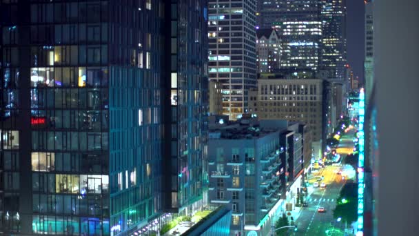 Uitzicht op Downtown Los Angeles gebouwen — Stockvideo