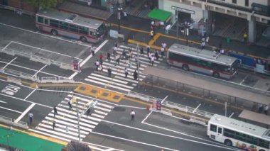 Shibuya, Japonya'da Otogar havadan görünümü