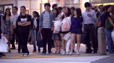 Shibuya, Tokyo, Japonya içinde ünlü kavşak kişi arası