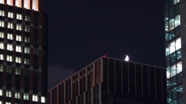 Tokyo binalar üzerinde artan ay