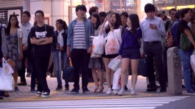 Shibuya, Tokyo, Japonya içinde ünlü kavşak kişi arası