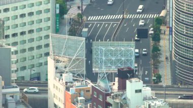 Tokyo trafik üzerinde havadan görünümü