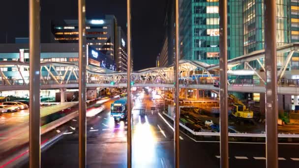 Time-lapse of Osaka at night — Stock Video