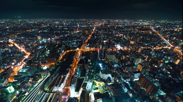 Time-lapse av Osaka från högt ovanför — Stockvideo
