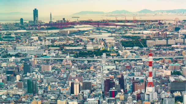 Временной промежуток Осаки сверху — стоковое видео
