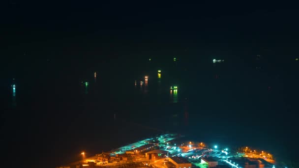 大阪在夜间的时间推移 — 图库视频影像