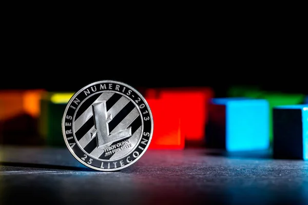 Litecoin cryptocurrency 硬币 — 图库照片