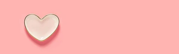 粉红色心盘 — 图库照片