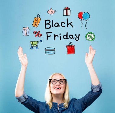 Black Friday genç kadınla