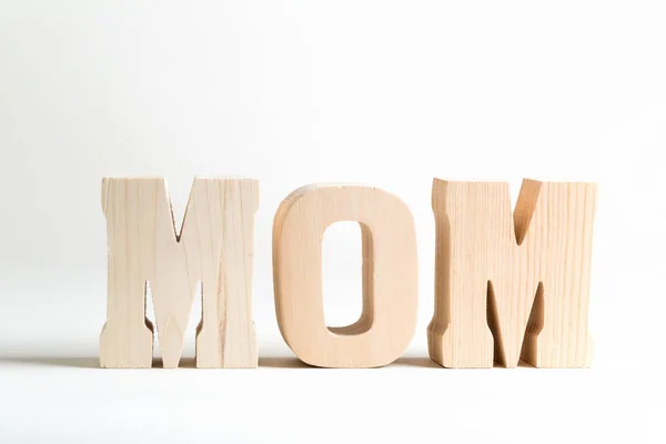 Mom letter blocks Mothers Day theme — Stock Photo, Image