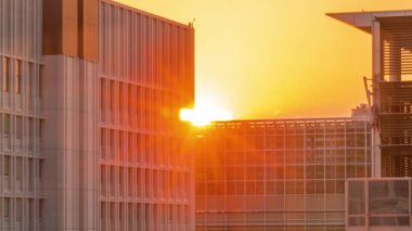 Günbatımı Tokyo, Japonya'da hızlandırılmış