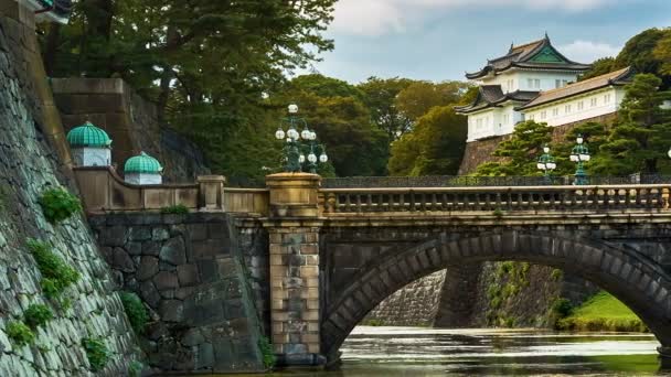 日本东京千代田帝王宫的时间推移 — 图库视频影像