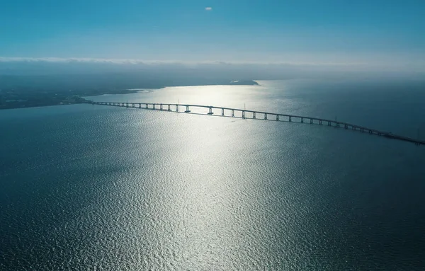 Luchtfoto van San Mateo Bridge — Stockfoto