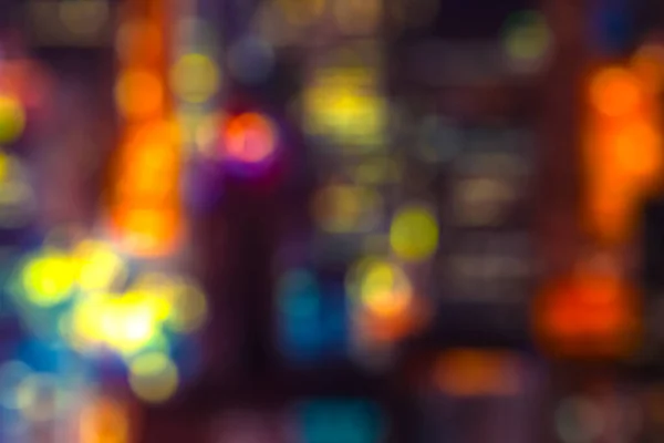 Abstract blurred night cityscape bokeh background — ストック写真