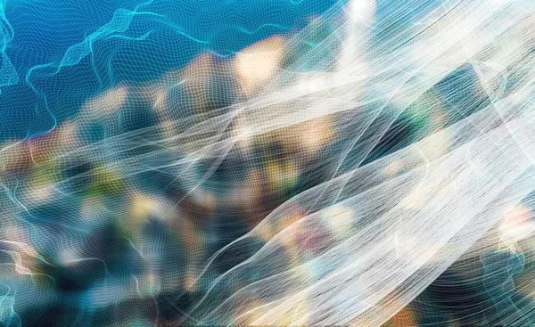 Abstrakte Technologie Netzwerkverbindung Hintergrund — Stockfoto