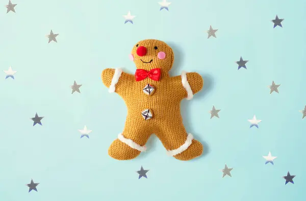 Pan de jengibre de Navidad con pequeñas estrellas —  Fotos de Stock