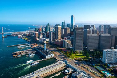 San Francisco şehir merkezi hava manzarası