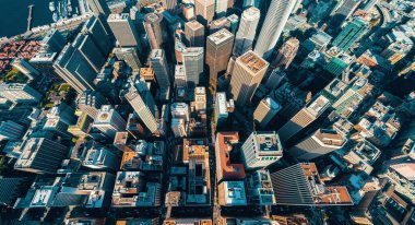 San Francisco şehir merkezi hava manzarası