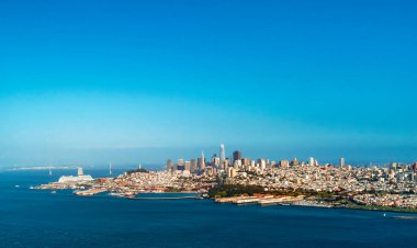 San Francisco şehir merkezi hava manzarası
