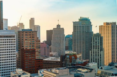 San Francisco şehir merkezi gökdelen binaları