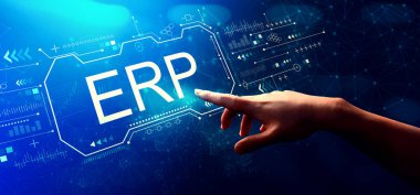 El ile bir düğmeye basarak kurumsal kaynak planlama