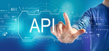 Bir erkekle Api konsepti