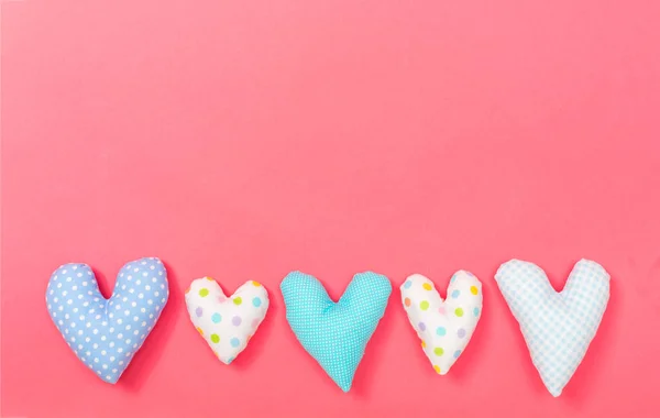 Cojines del corazón tema del día de San Valentín —  Fotos de Stock