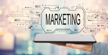 Tablet bilgisayarlı pazarlama kavramı