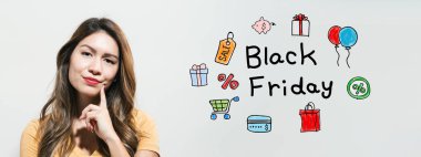 Black Friday genç kadınla