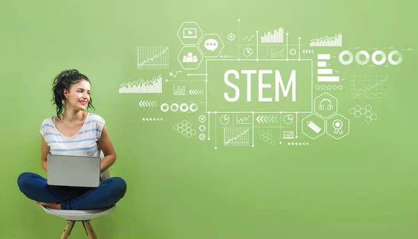 STEM with young woman — Stock Photo, Image