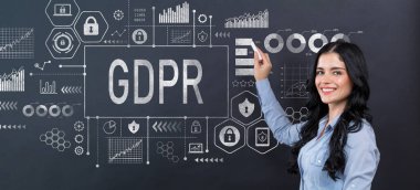 Genç kadınla Gdpr kavramı