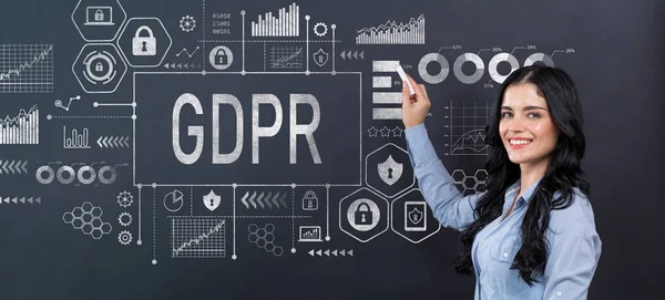 Genç kadınla Gdpr kavramı