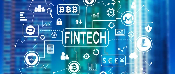 Tema Cryptocurrency fintech — Foto de Stock