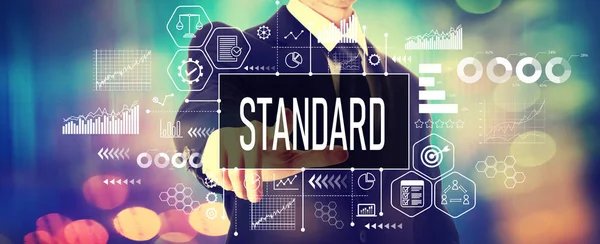 Standardkoncept med en affärsman — Stockfoto