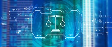 San Francisco şehir merkeziyle adalet teması