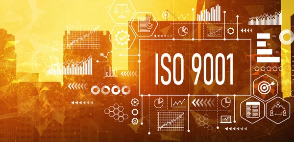 Concept ISO 9001 avec centre-ville de San Francisco — Photo