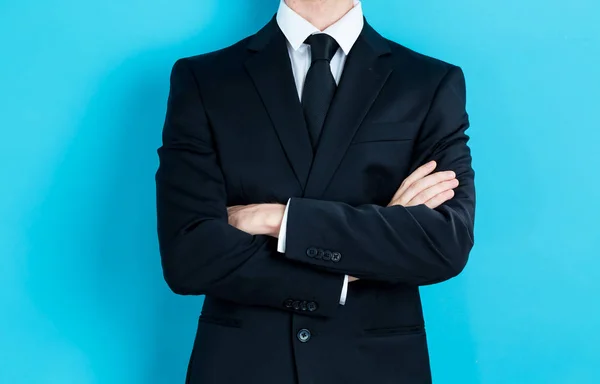 Businessman crossing his arms — Stock Photo, Image