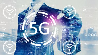 İş adamıyla 5G ağı