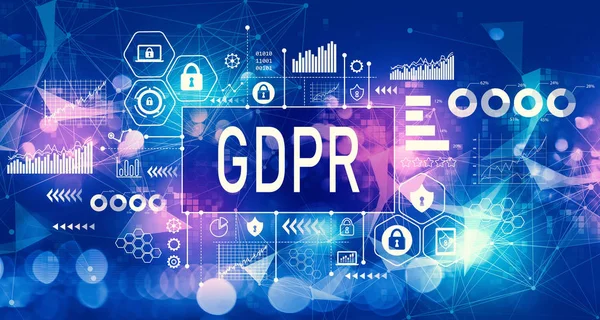 Concepto GDPR con tecnología light background — Foto de Stock