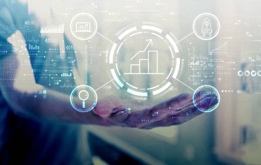 Genç adamla iş büyüme analizi