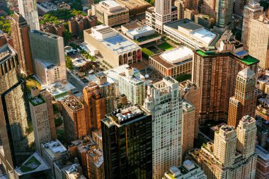 Manhattan, New York 'taki Lincoln Center' ın hava görüntüsü.
