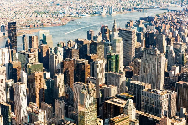 Aerial view of the Manhattan skyline, New York City — Stock Photo, Image