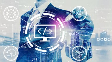 İş adamıyla web geliştirme kavramı