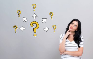 Oklu büyük ve küçük soru işaretleri