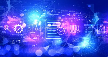 Teknoloji ışığı arka planına uyum kavramı