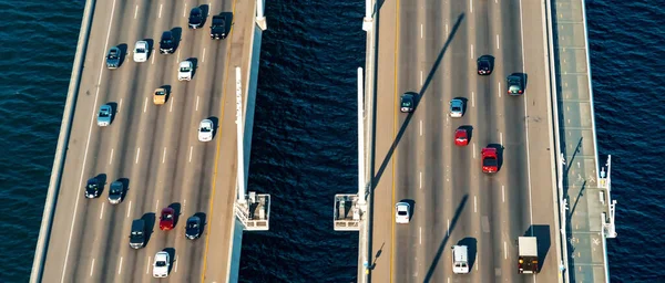 Letecký pohled na most Bay Bridge v San Franciscu — Stock fotografie