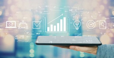 Tablet bilgisayarlı pazarlama kavramı