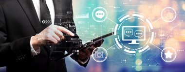 İş adamıyla sosyal medya teması